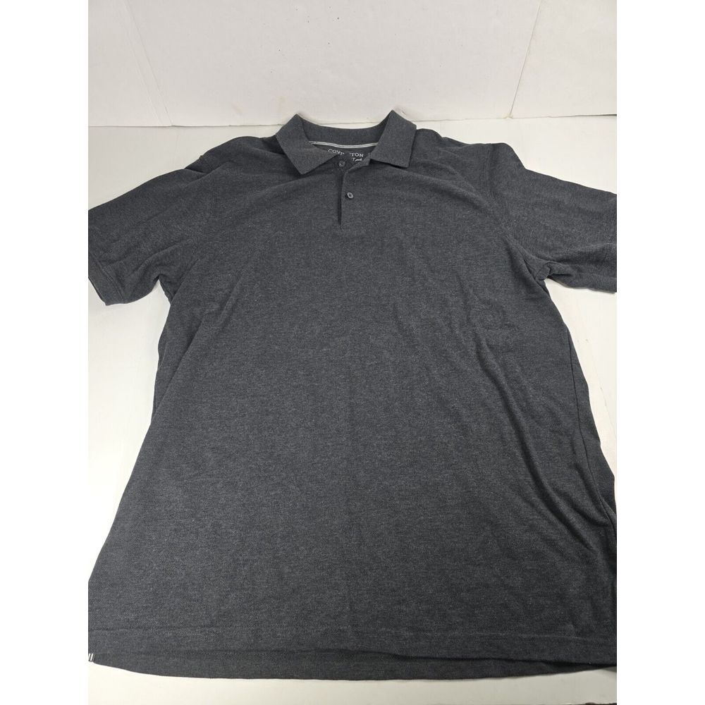 Covington The Perfect Polo Classic Fit Button Short Sleeve Cotton Gray Shirt XL‎